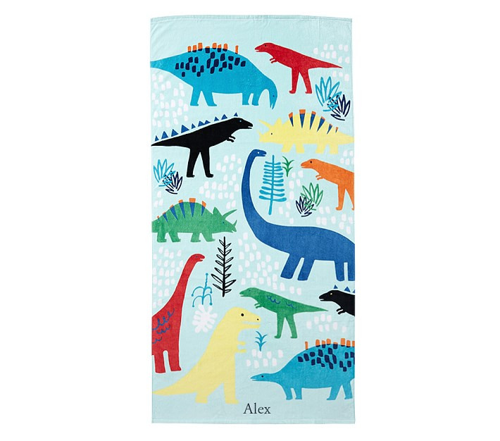 Dinosaur Kid Beach Towel | Pottery Barn Kids