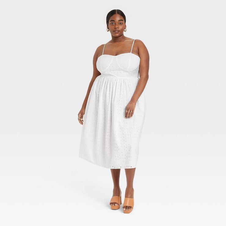 Women's Sleeveless Eyelet Sun Dress - A New Day™ | Target