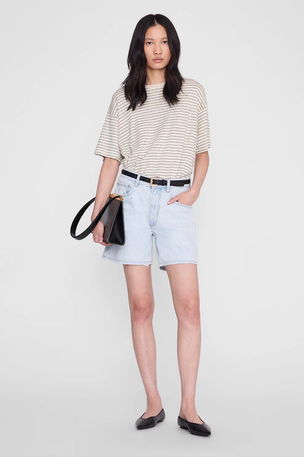 Cade Tee - Black Stripe | Anine Bing