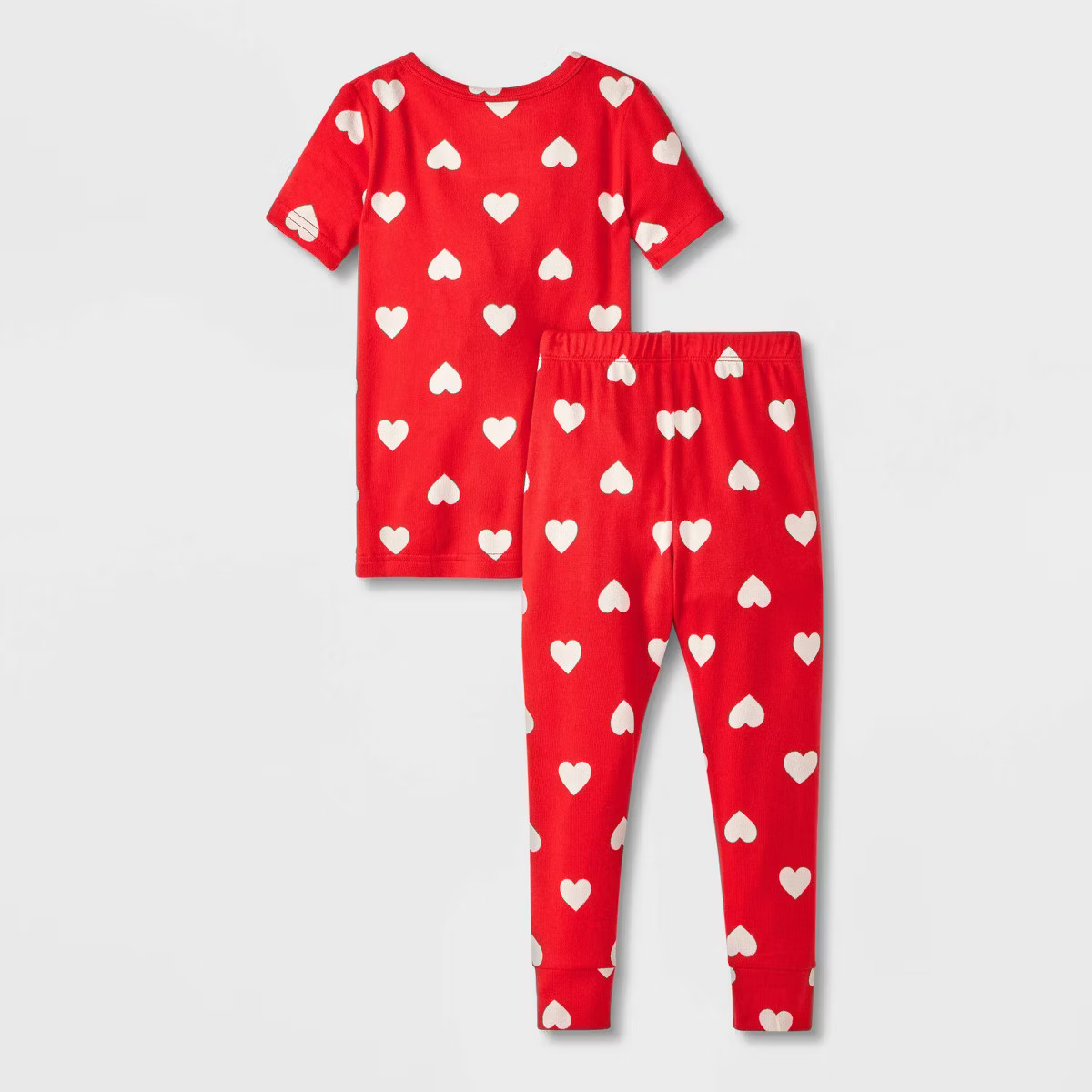 Toddler 2pc Valentine's Hearts Knit Pajama Set - Cat & Jack™ Red | Target