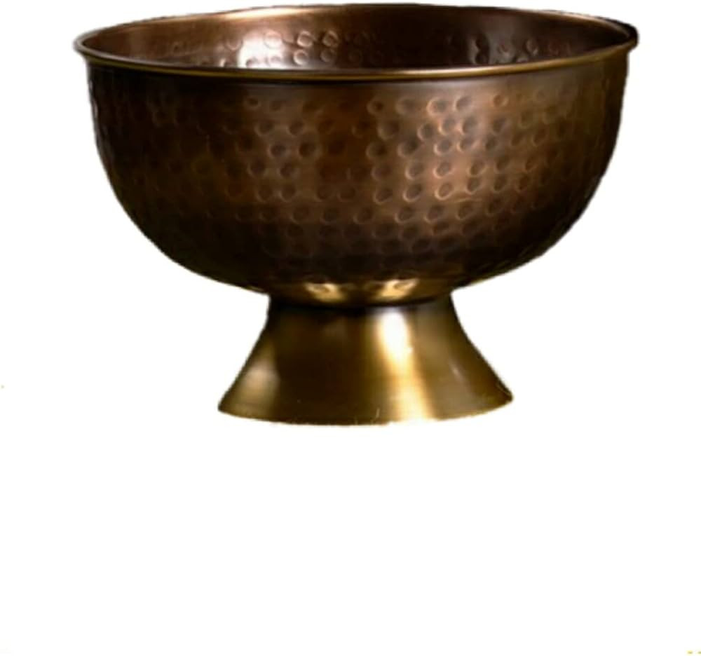 Serene Spaces Living Large Antique Style Hammered Copper Decorative Bowl, Rustic Home Accent Bowl... | Amazon (US)