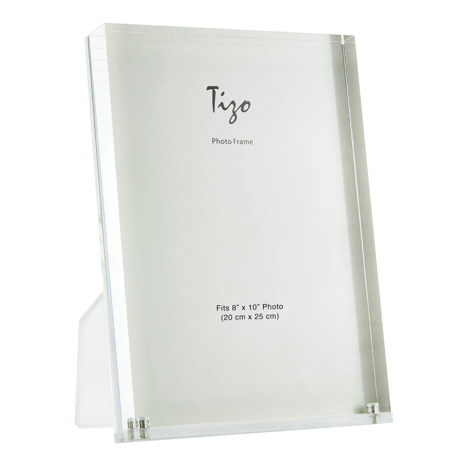 TIZO Design Vertical 8x10 Lucite Picture Frame, Durable 1 Inch Thick Clear Lucite & Magnetic Clos... | Amazon (US)