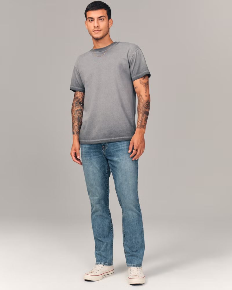 Athletic Straight Jeans | Abercrombie & Fitch (US)