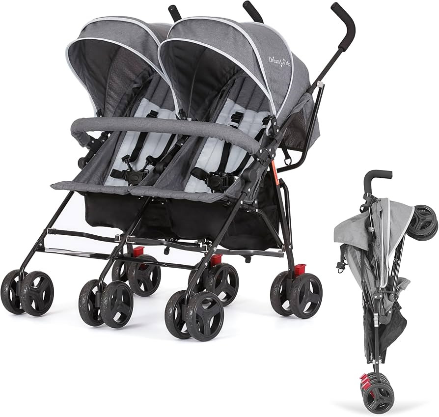 Dream On Me Volgo Twin Baby Stroller, Lightweight Side-by-Side Double Umbrella Stroller with Adju... | Amazon (US)