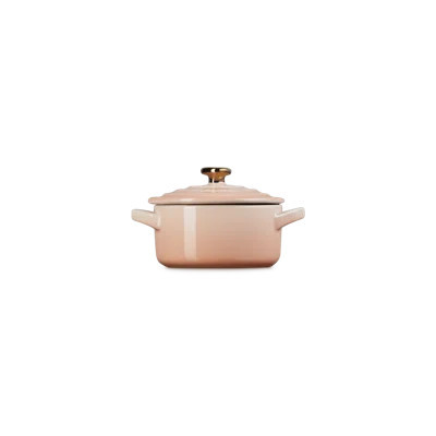 Le Creuset Stoneware Classic Round Mini Cocotte 8 Oz Heart Gold Knob | Wayfair North America