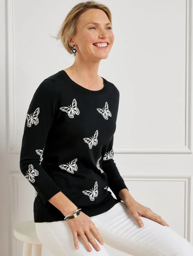 Crewneck Pullover - Bicolor Monarch | Talbots