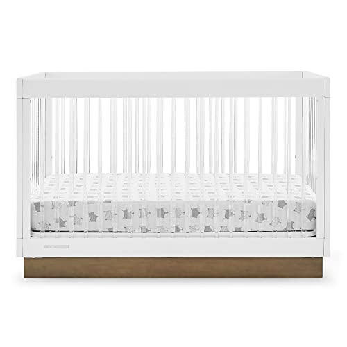 Delta Children James Acrylic 4-in-1 Convertible Crib - Greenguard Gold Certified, Bianca White/Acorn | Amazon (US)