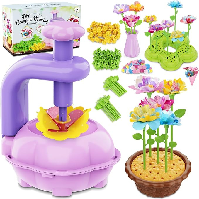 Zappyway Fabric Flower Bouquets Toys - Creative DIY Crafts for Girls Ages 4-8, Unique Floral Mark... | Amazon (US)