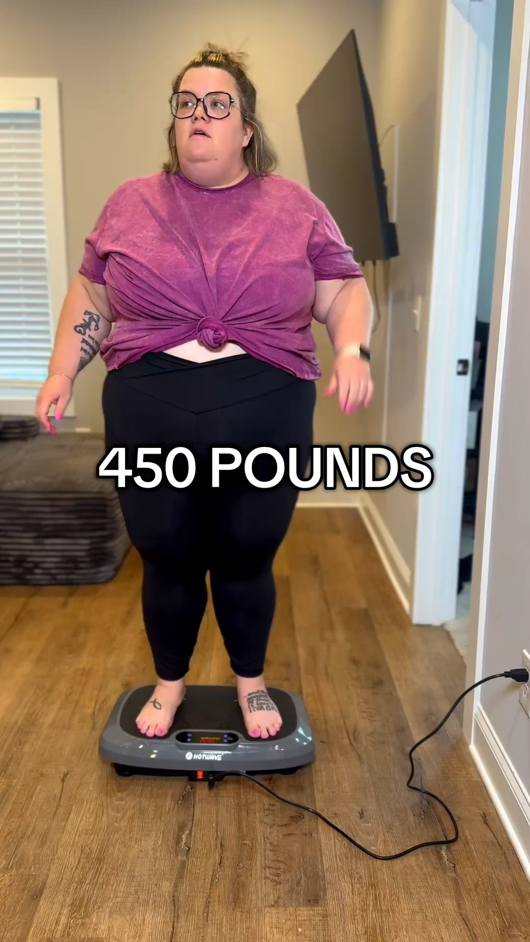 This vibration plate has a higher weight limit of 450 pounds.

#LTKPlusSize #LTKActive