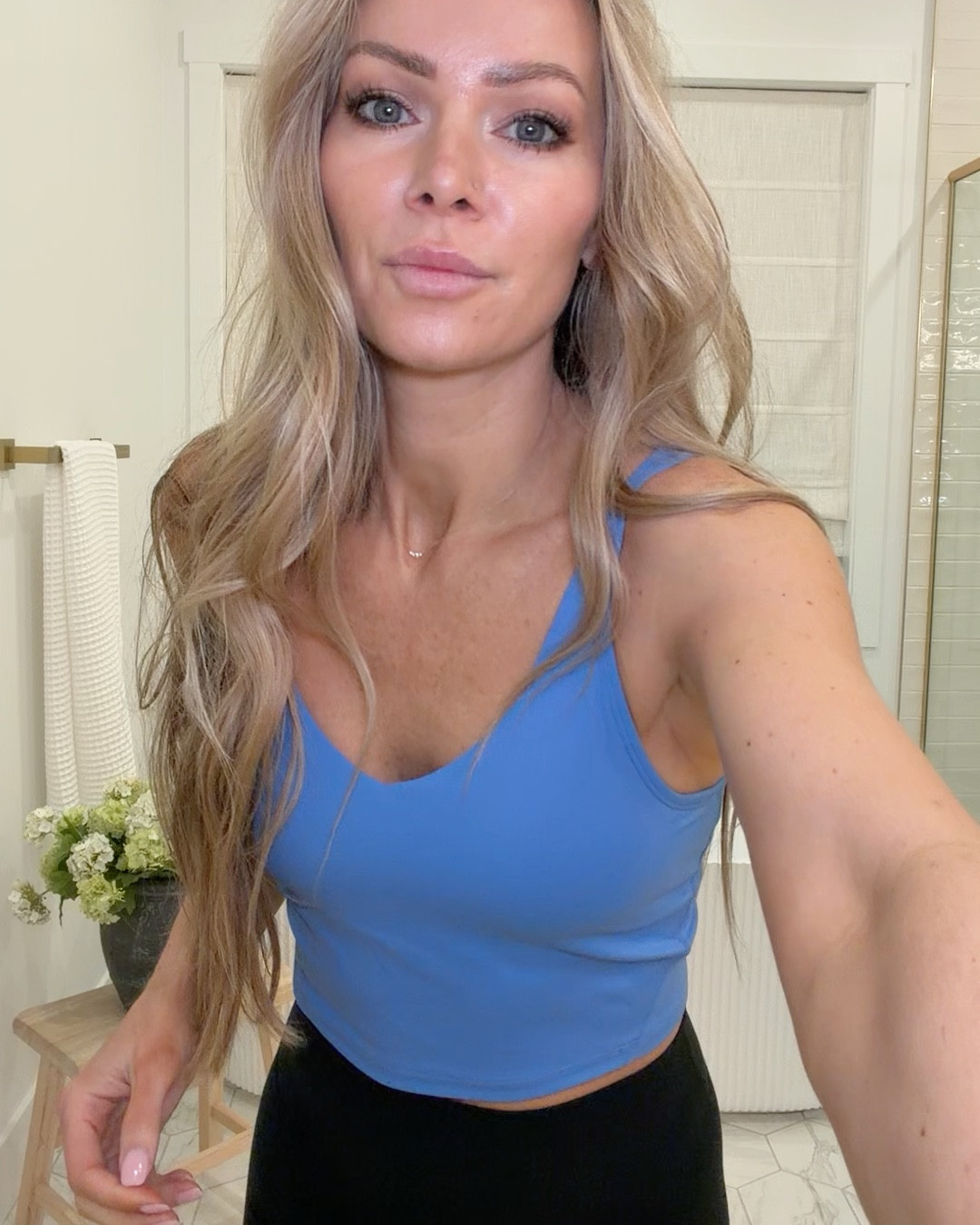 Amazon workout outfit of the day. Lululemon look for last long line sports bra size small. Seamless front yoga pants size small. My weighted vest is 6 pounds. Most frequently used kettlebell weight is 20 pounds. Linking on my at home workout equipment from Amazon.

#LTKfitnessgoals #LTKmorningroutine #LTKselfcare