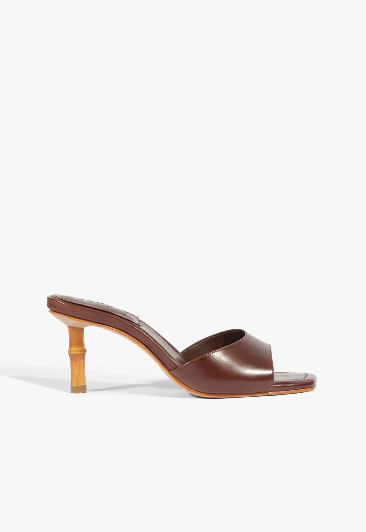 Leena Bamboo Brown Mid Stiletto Heel Sandal | Schutz (US)