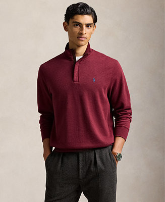 Men's Luxury Jersey Quarter-Zip Pullover Sweater | Macy's