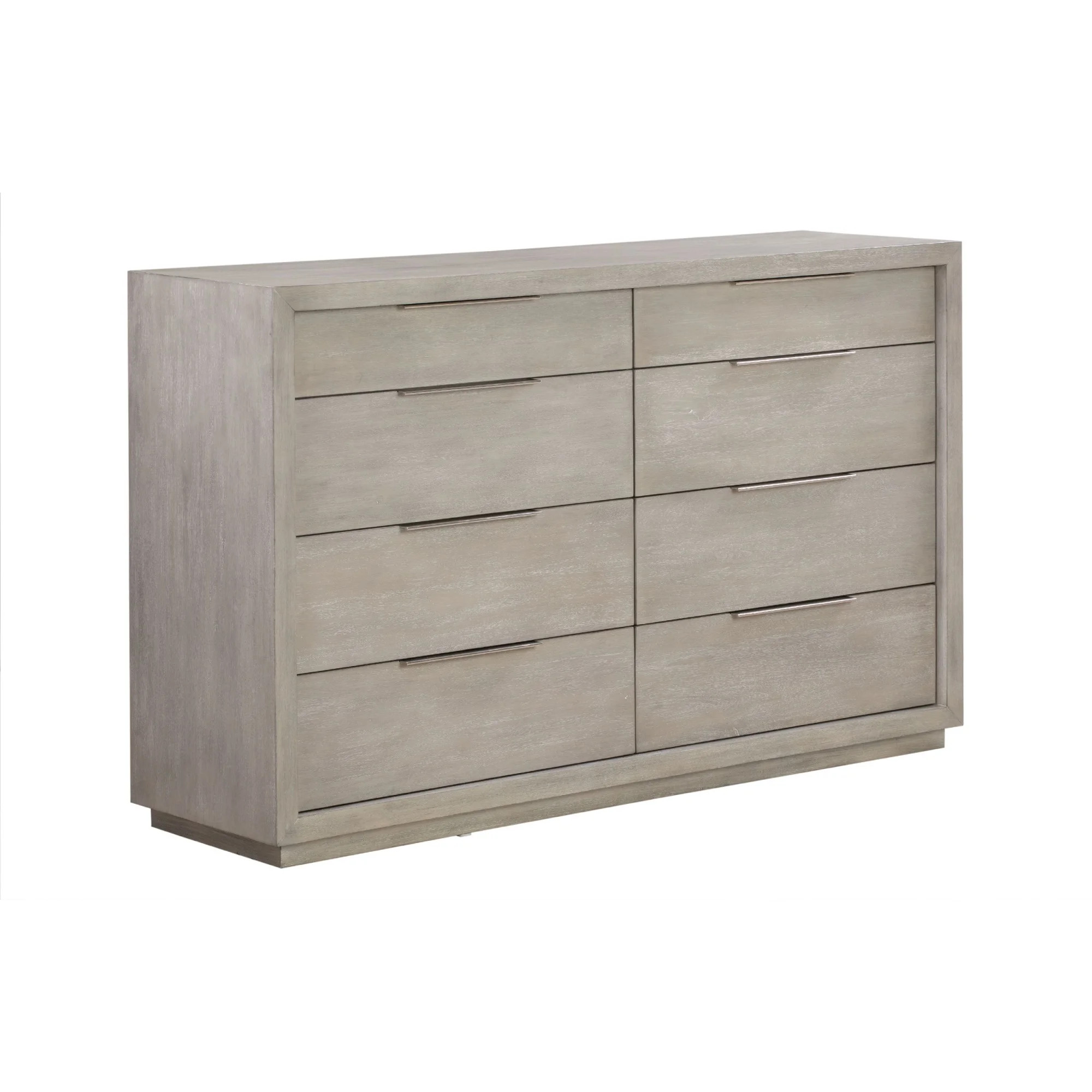 64 Inch Kim Modern Solid Acacia Wood 8 Drawer Dresser, Heather Gray - Walmart.com | Walmart (US)