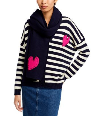 AQUA Solid Appliqué Heart Scarf - Exclusive  | Bloomingdale's Jewelry & Accessories | Bloomingdale's (US)