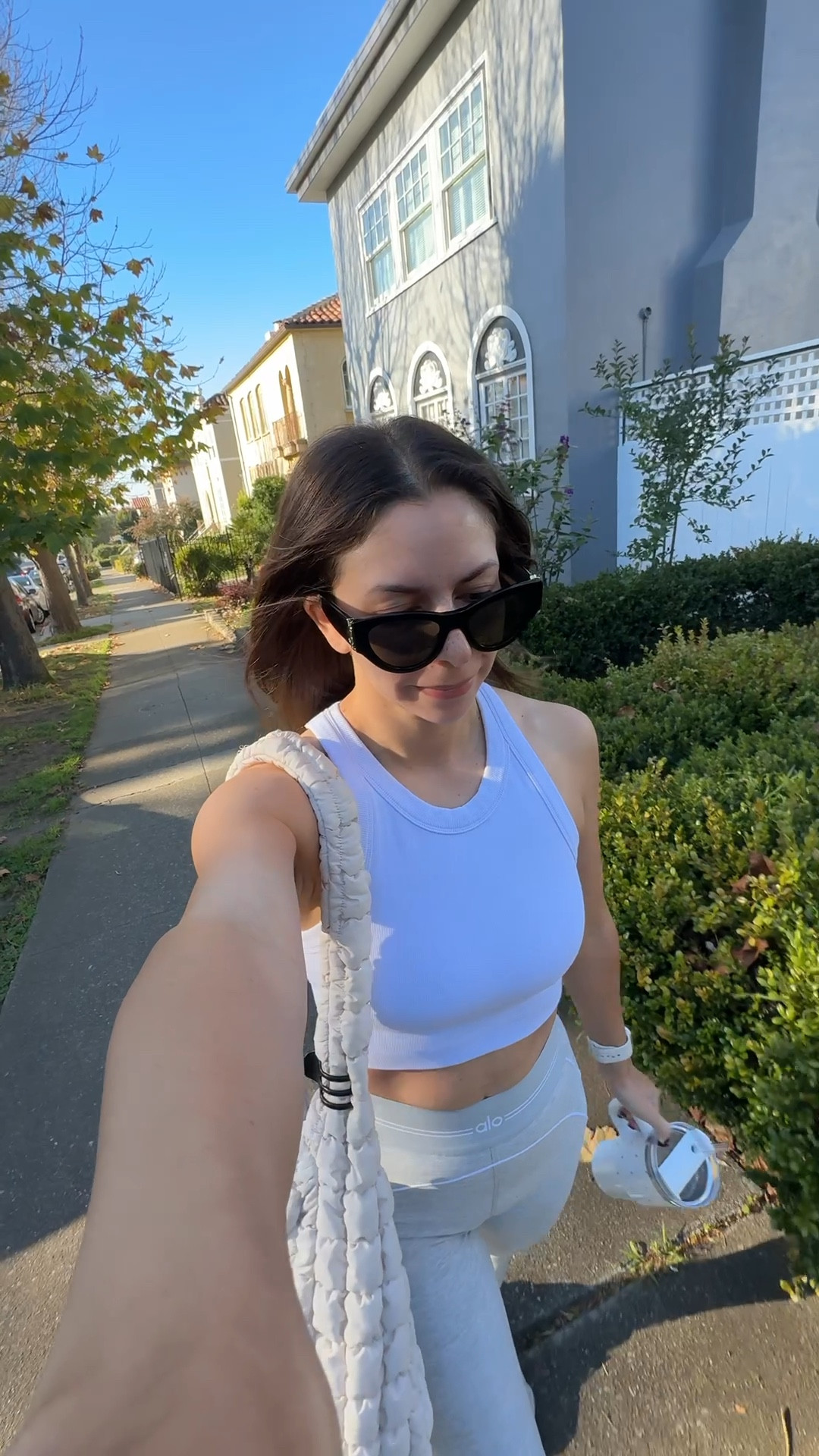 My favorite alo leggings come in a 7/8 length now! Perfect length if you’re petite!

Alo bra top- medium
Alo leggings- small
Target puffer tote bag
YSL sunglasses
New balance 9060 sneakers

Petite, active wear, barre outfit, Pilates outfit, athleisure, alo set 

#LTKfitnessgoals #LTKPetite #LTKActive