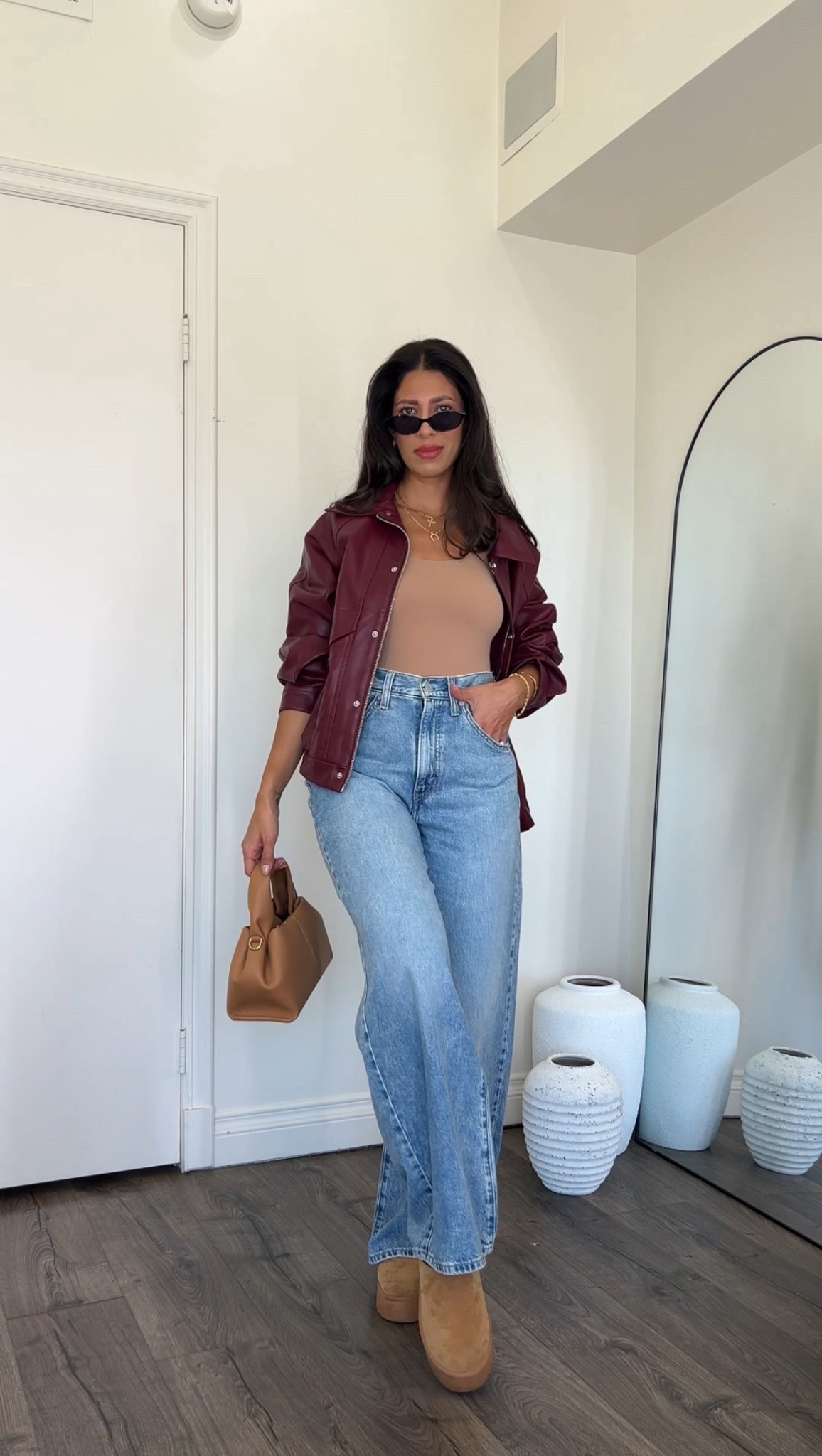 Casual fall outfit ideas you’ll
Actually wear. Size 27 in Levi’s jeans. Medium in bodysuit, medium in burgundy leather jacket.

#LTKStyleTip #LTKMidsize #LTKSaleAlert