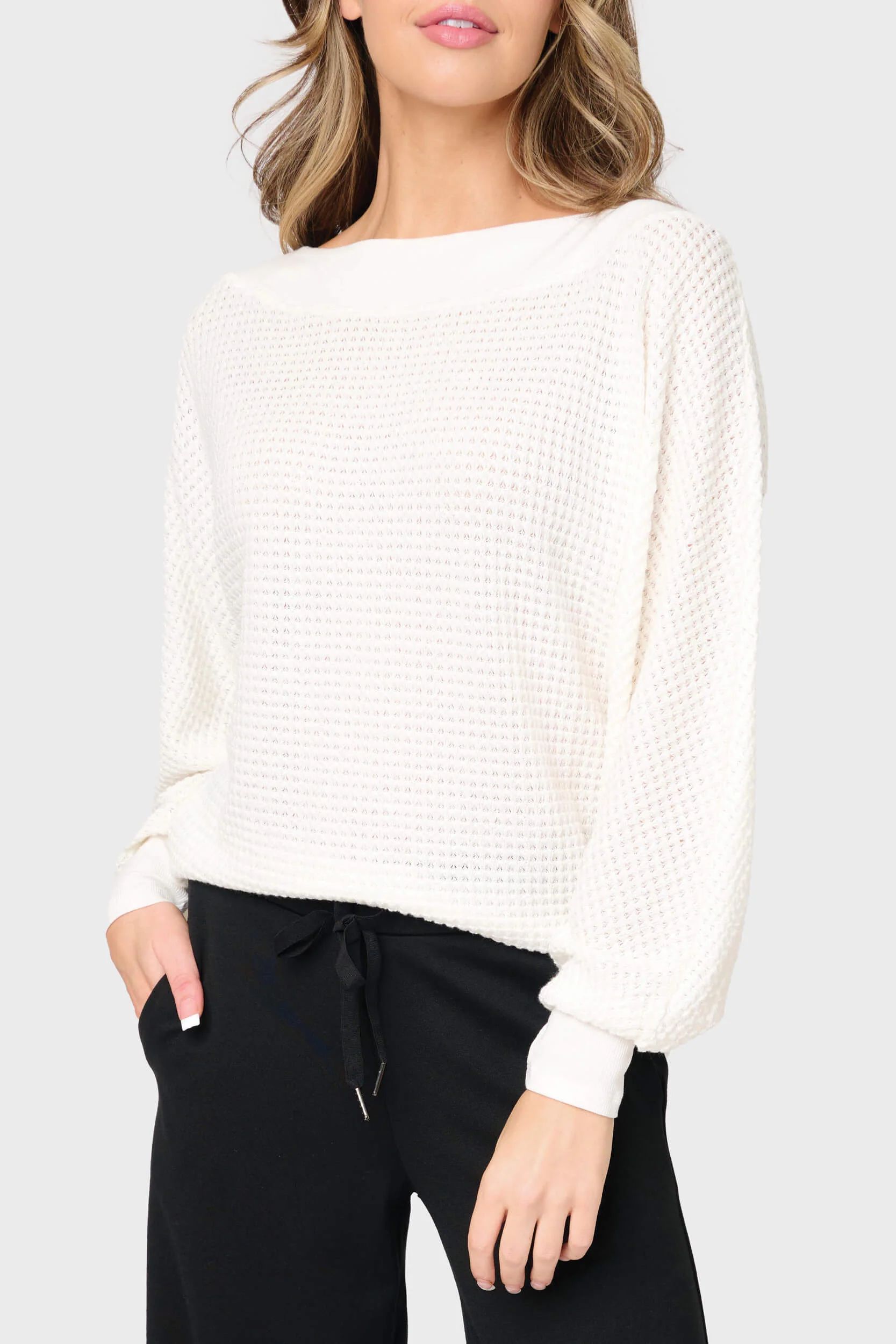 Wheels Up Open Weave Sweater | Gibson