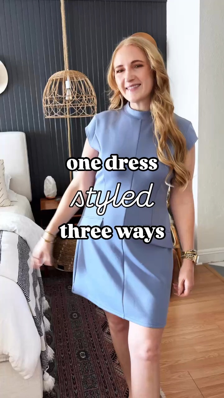 spring dress styled 3 ways! This little shift dress is just such a versatile piece for wearing to coffee, running errands, a lunch date, or a date night out! 

Wearing L at 150 lbs and 5'7" for reference, could have also done a M. Comes in a bunch of other colors!

spring dress, shift dress, dress style, ways to wear, how to style, spring ootd, spring workwear, amazon finds, periwinkle dress, blue dress, spring outfits, amazon dress

#LTKFindsUnder50 #LTKFindsUnder100 #LTKStyleTip