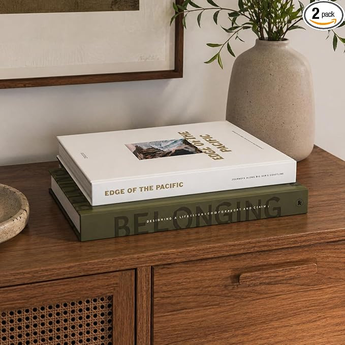 Beautiful Decorative Books - Set of 2 Boxes Enhance Your Coffee Table, Bookshelf or Mantel Shelf ... | Amazon (US)
