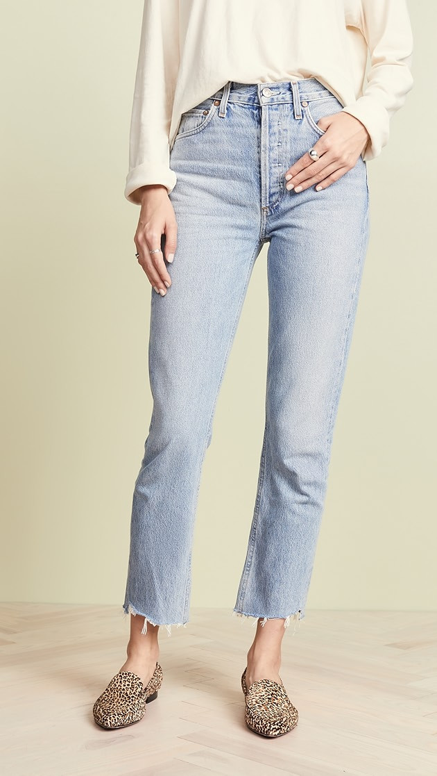 AGOLDE Riley High Rise Straight Crop Jeans | SHOPBOP | Shopbop
