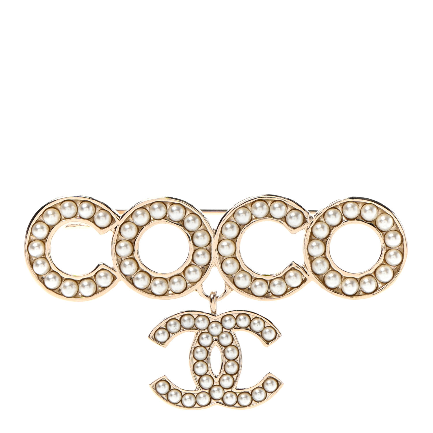 CHANEL

Pearl Coco Brooch Gold | Fashionphile