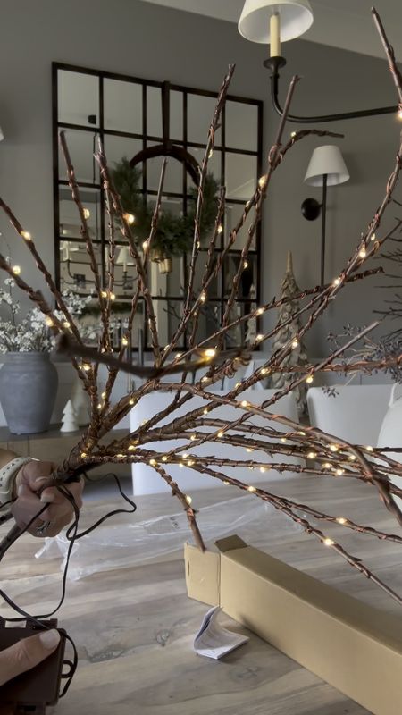 The best affordable battery operated lithium twig branches.  Mix these in with greenery or berries for some added holiday glow

#LTKHoliday #LTKhome #LTKVideo