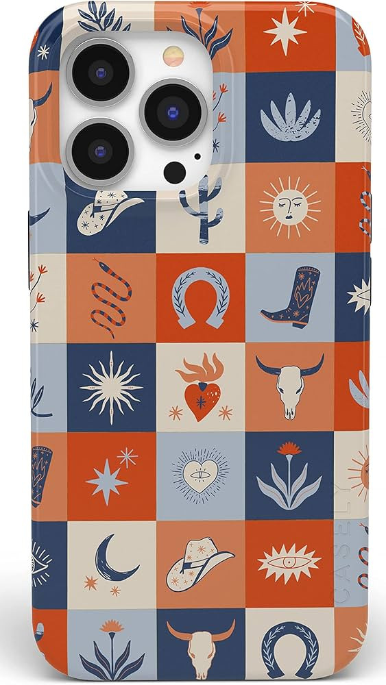 Casely iPhone 13 Pro Max Case | Compatible with MagSafe | Dirt Road Chic | Western Squares Boho C... | Amazon (US)