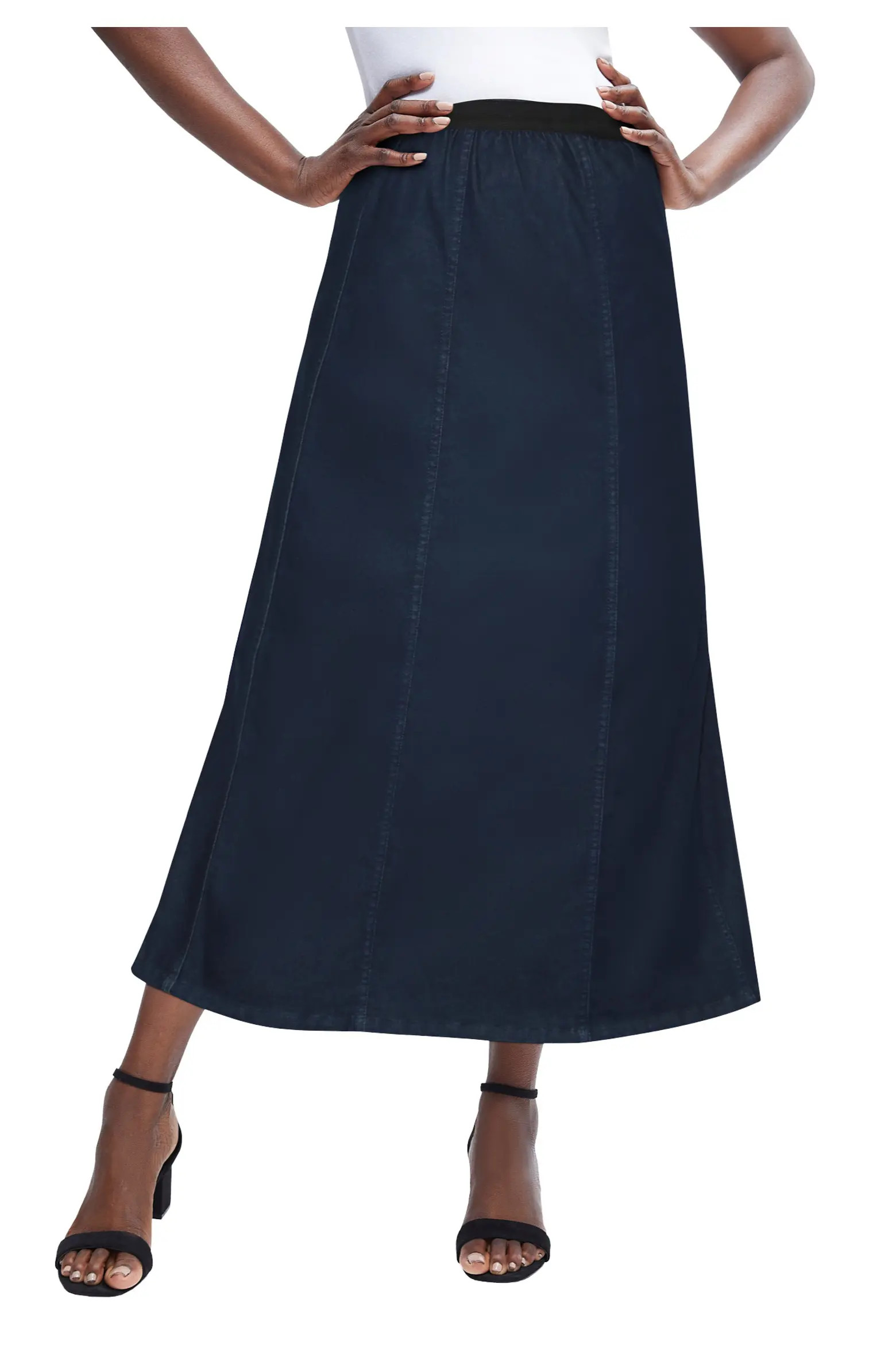 Jessica London Stretch Denim Jegging Skirt (Women) | Nordstrom | Nordstrom