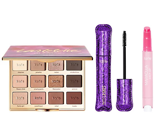 tarte Tartelette Palette Custom Bundle 3-Piece Set | QVC