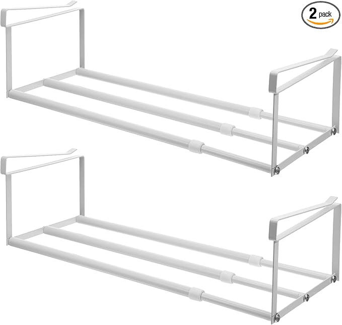 Amazon.com: 2 Pcs Expandable Shoe Rack Organizer, Hanging Shoe Shelf Under Cabinet Storage Shelf ... | Amazon (US)