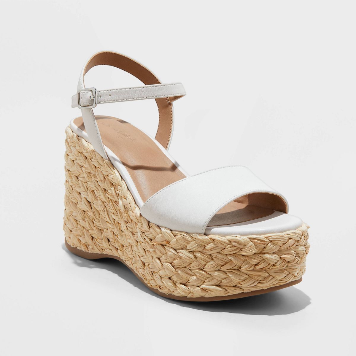 Women's Alisha Platform Wedge Heels with Memory Foam Insole - Universal Thread™ White 6 | Target