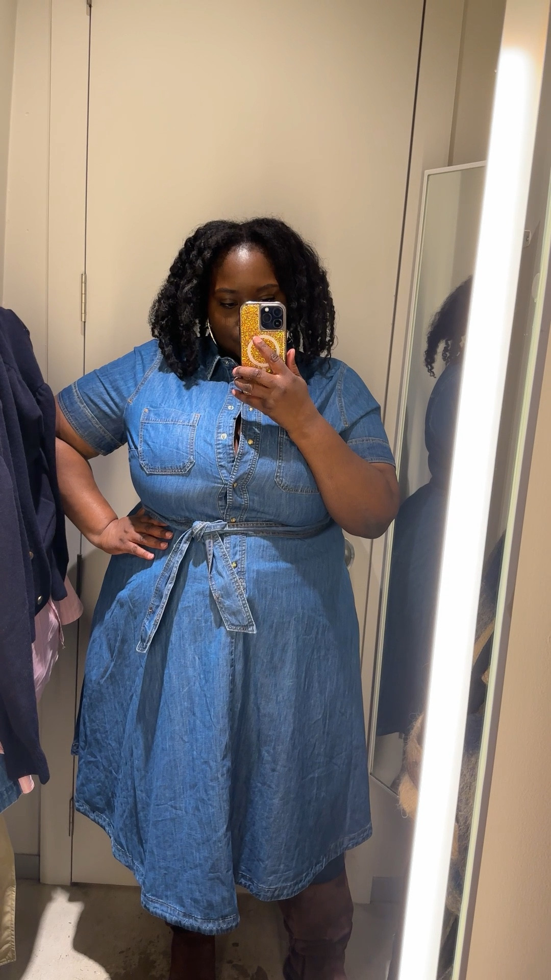 I love a good denim dress. Found this one at H&M . It’s too small for me but maybe it will work for you. I’m wearing an XXL

#LTKOver40 #LTKPlusSize #LTKMidsize