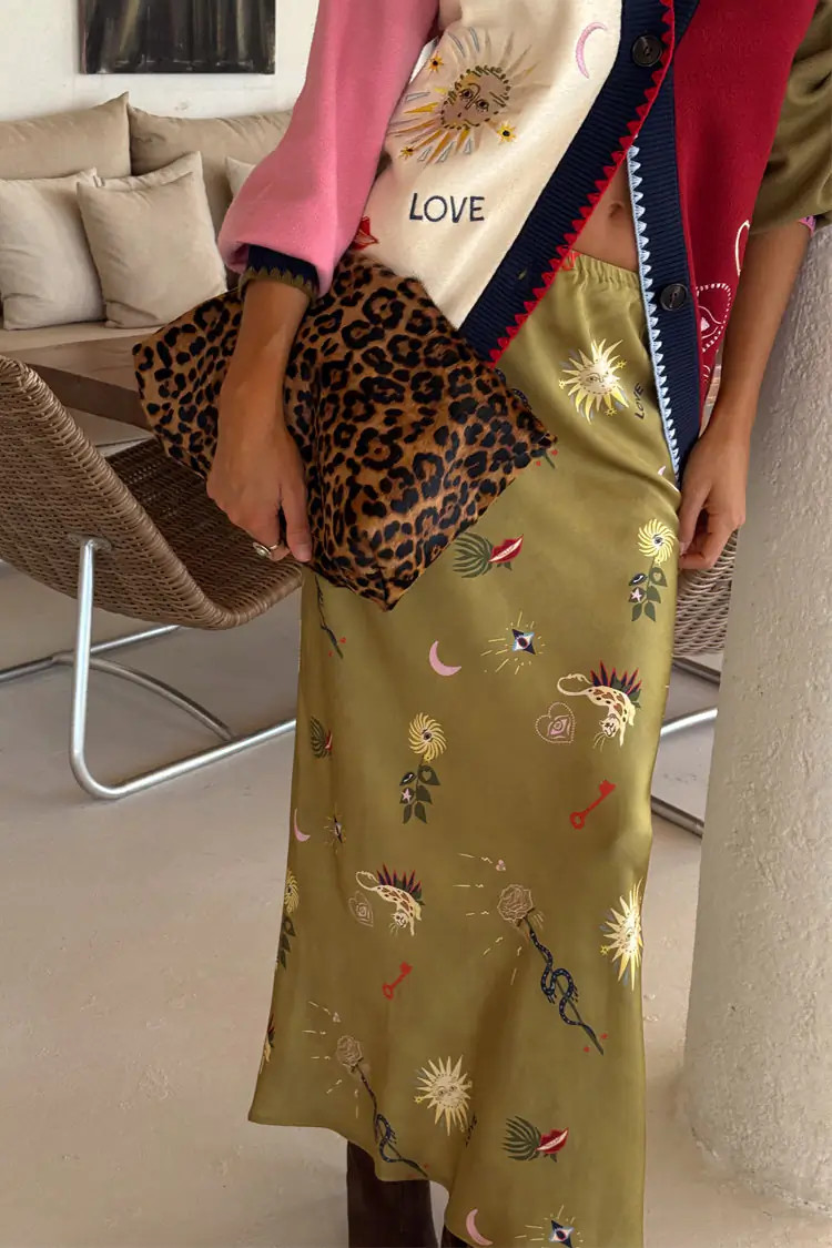 Olive Mystical Dorris Skirt | Never Fully Dressed US