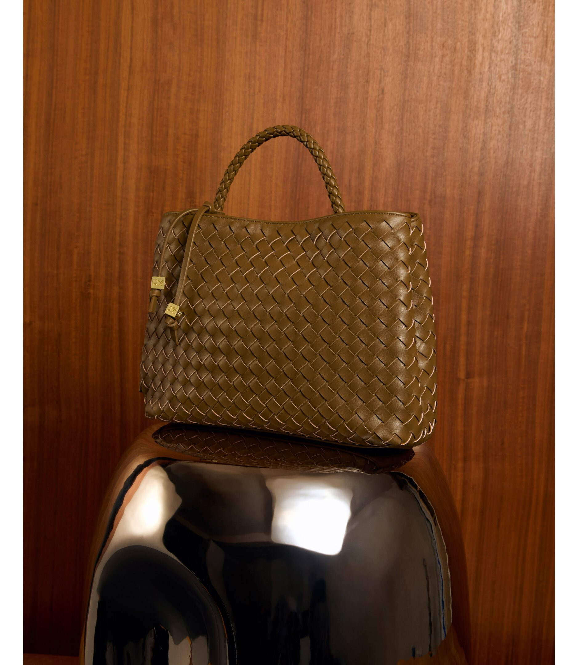 Nova Hand Woven Top Handle Bag in Olive | Katie Loxton Ltd. (UK)