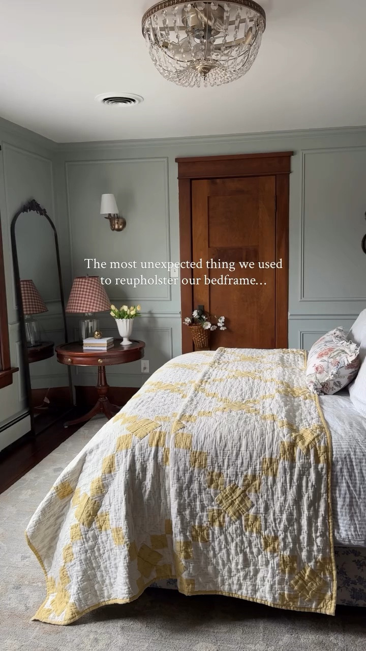 At one point last year I looked at our headboard and thought… this cannot stay. 😅

After years of use (kids climbing into bed, morning coffee spills, everyday life), the fabric had officially crossed into the “this is kind of gross” category.

So I started hunting for a replacement. What I really wanted was a patterned headboard with a little character. But every option I loved was way out of our price range.

Then I realized I already had a fabric I couldn’t stop thinking about. A pattern I’d been using in our dining room for years and loved more every time I pulled it out.

So instead of buying a new bed, we reupholstered the one we had… using a tablecloth.

And because it’s linen, the more it’s washed and lived with, the softer it becomes over time.

Comment SHOP to get this tablecloth sent to your DMs!

And save this post if you’ve ever considered giving a piece of furniture a second life. 🤍

-

#DIYHomeProjects #CreativeHomeIdeas #VintageInspiredHome #KindredHomestead #BudgetFriendlyDecor