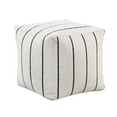 Modern Square Pouf in Jacquard Fabric, Non-Slip Ottoman and Bean Bag Chair for Versatile Seating and Comfortable Lounging | Wayfair North America
