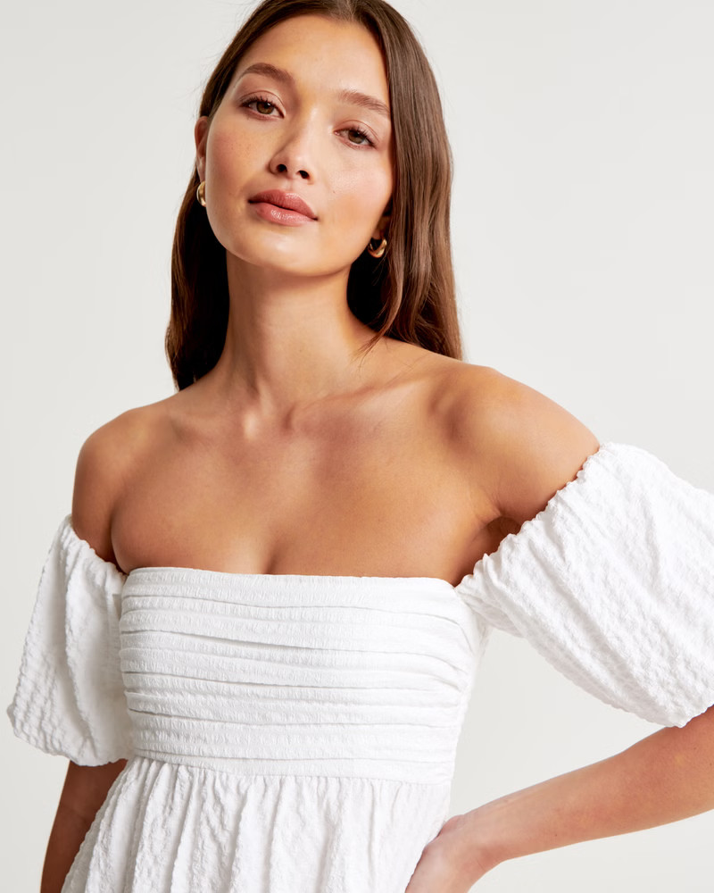 Women's Emerson Off-The-Shoulder Skort | Women's Dresses & Jumpsuits | Abercrombie.com | Abercrombie & Fitch (US)