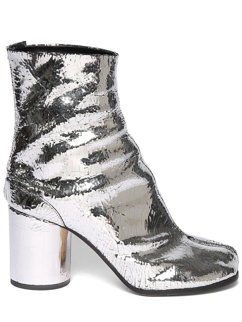 80mm Tabi crackled leather ankle boots | Luisaviaroma