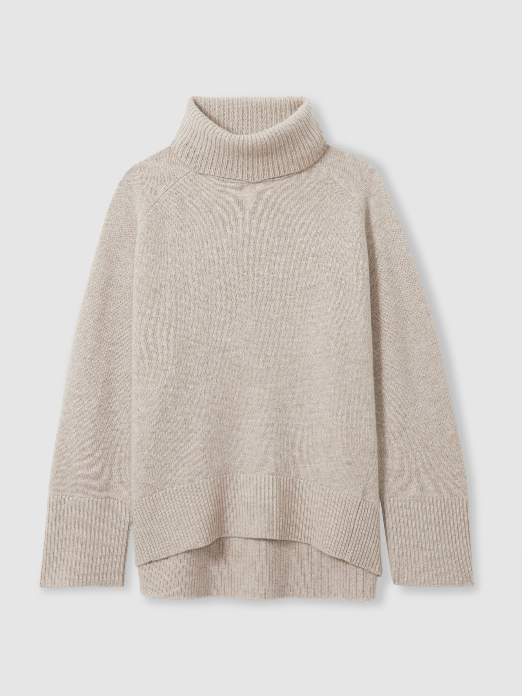 Reiss Wool-Cashmere Roll-Neck Jumper in Oatmeal - REISS | Reiss UK