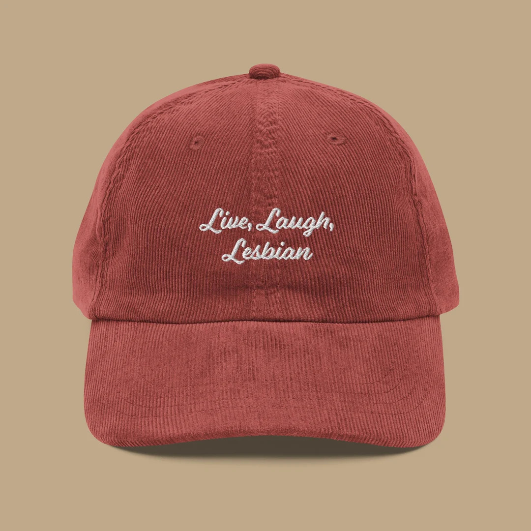 Live Laugh Lesbian Corduroy Hat LGBTQIA Pride Baseball - Etsy | Etsy (US)