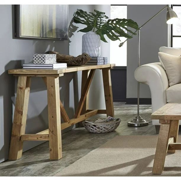 Modus Furniture Harby Reclaimed Wood Console Table, Rustic Tawny - Walmart.com | Walmart (US)