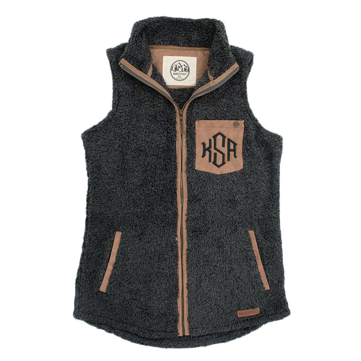 Monogrammed Sherpa Vest | Marleylilly