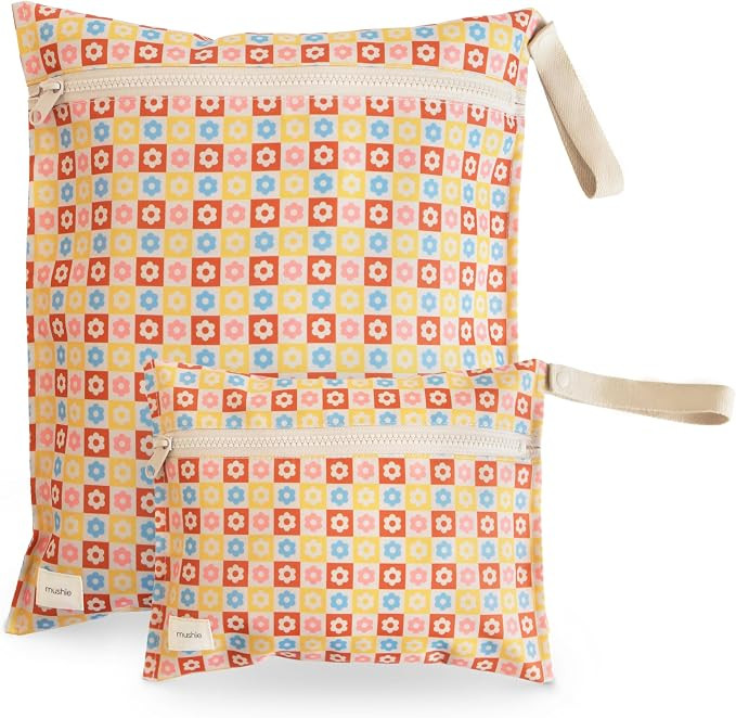 mushie Water Resistant Wet Bags | Large & Small Reusable Storage Bag for Baby Items and Travel | ... | Amazon (US)