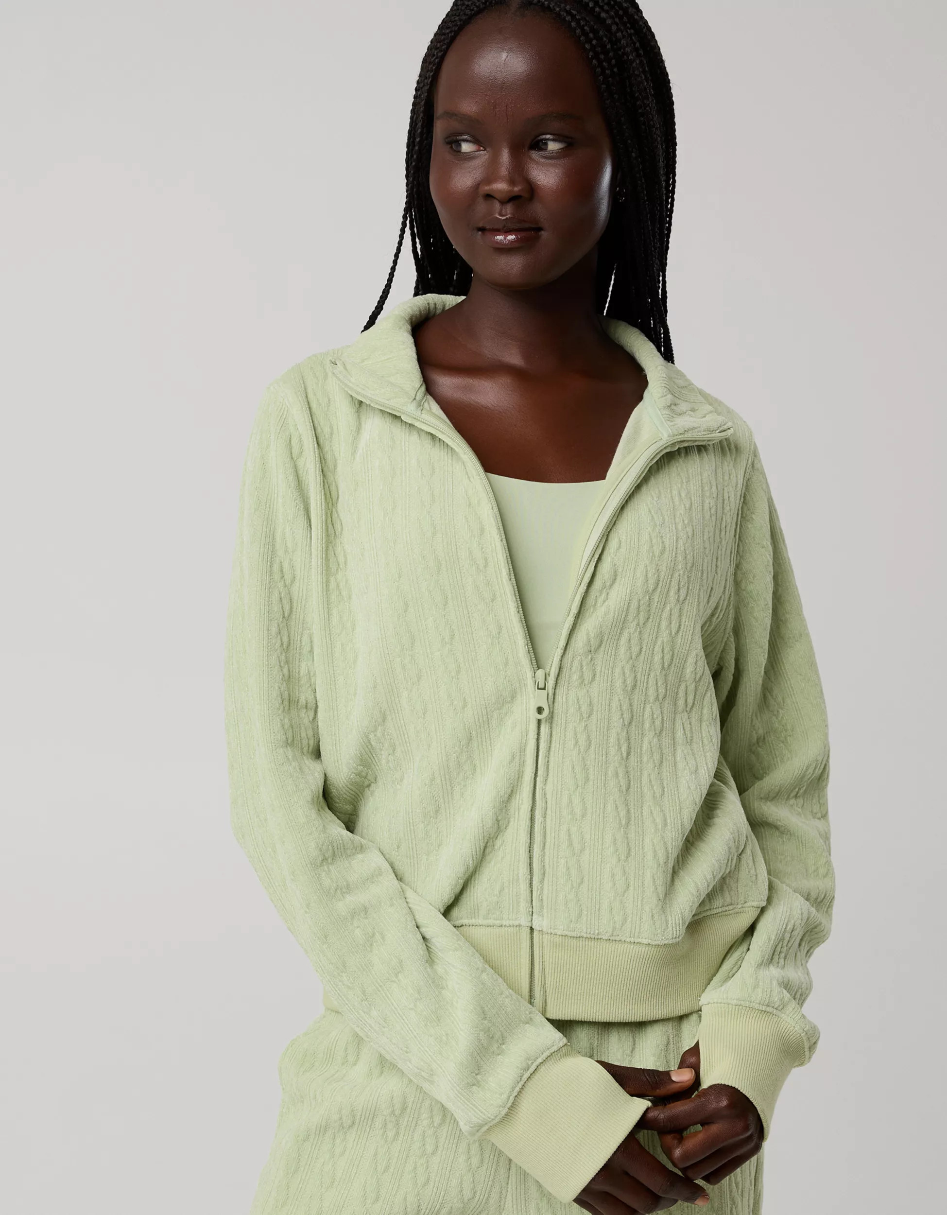 OFFLINE By Aerie Cable Lounge Full Zip | Aerie