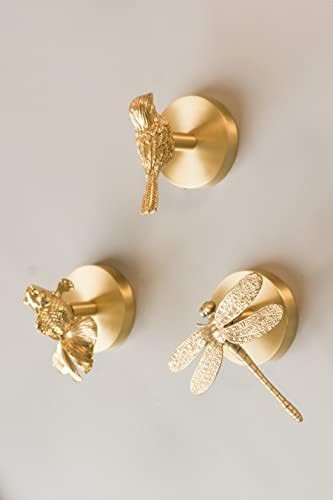 Brass Bird Coat Rack Robe Wall Hooks Hat Dragonfly Hanger for Bedroom Kitchen Various Shapes Anim... | Amazon (US)