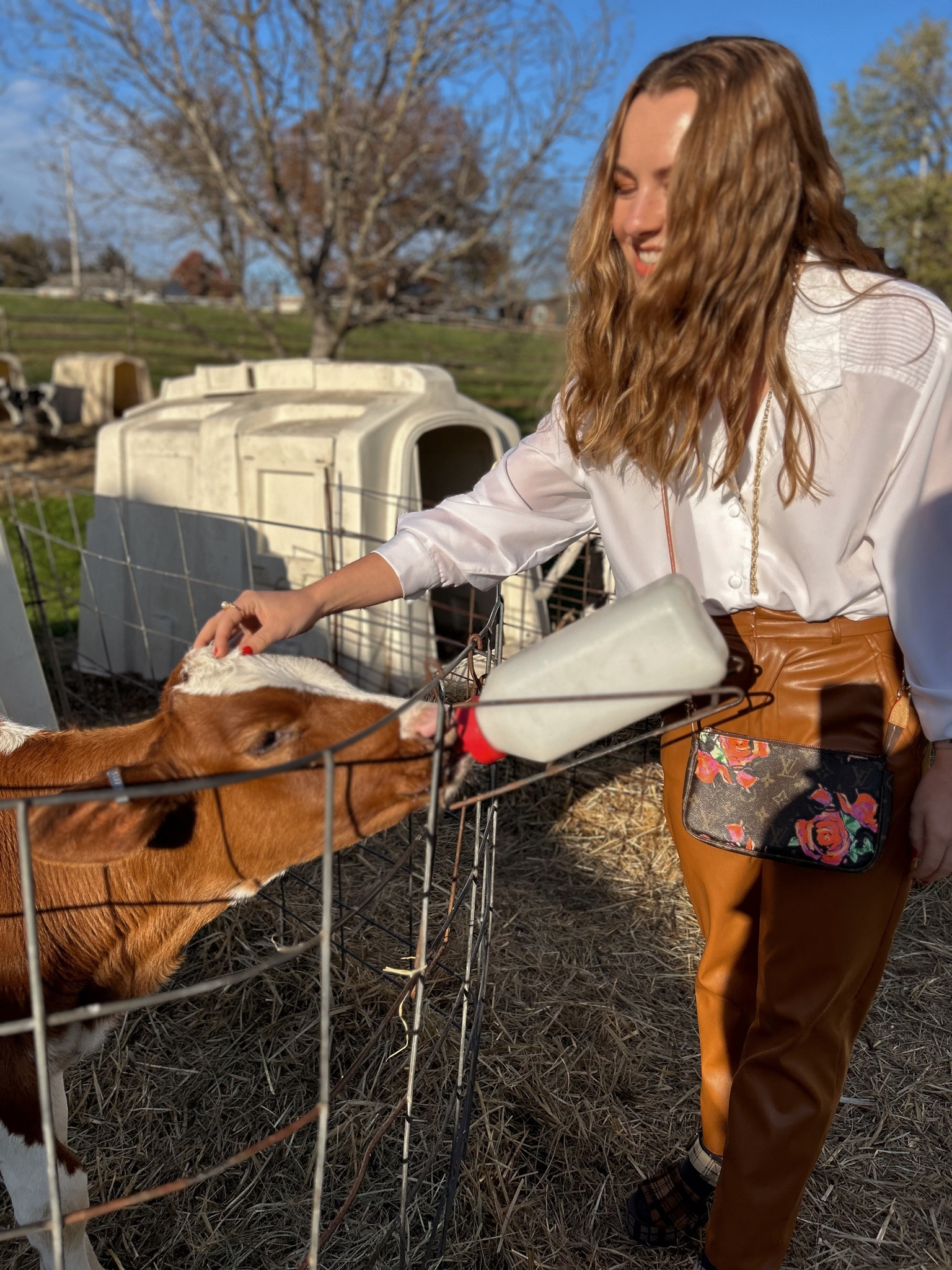 Dairy farm outfit with pleather pants 

#LTKSeasonal #LTKstyletip