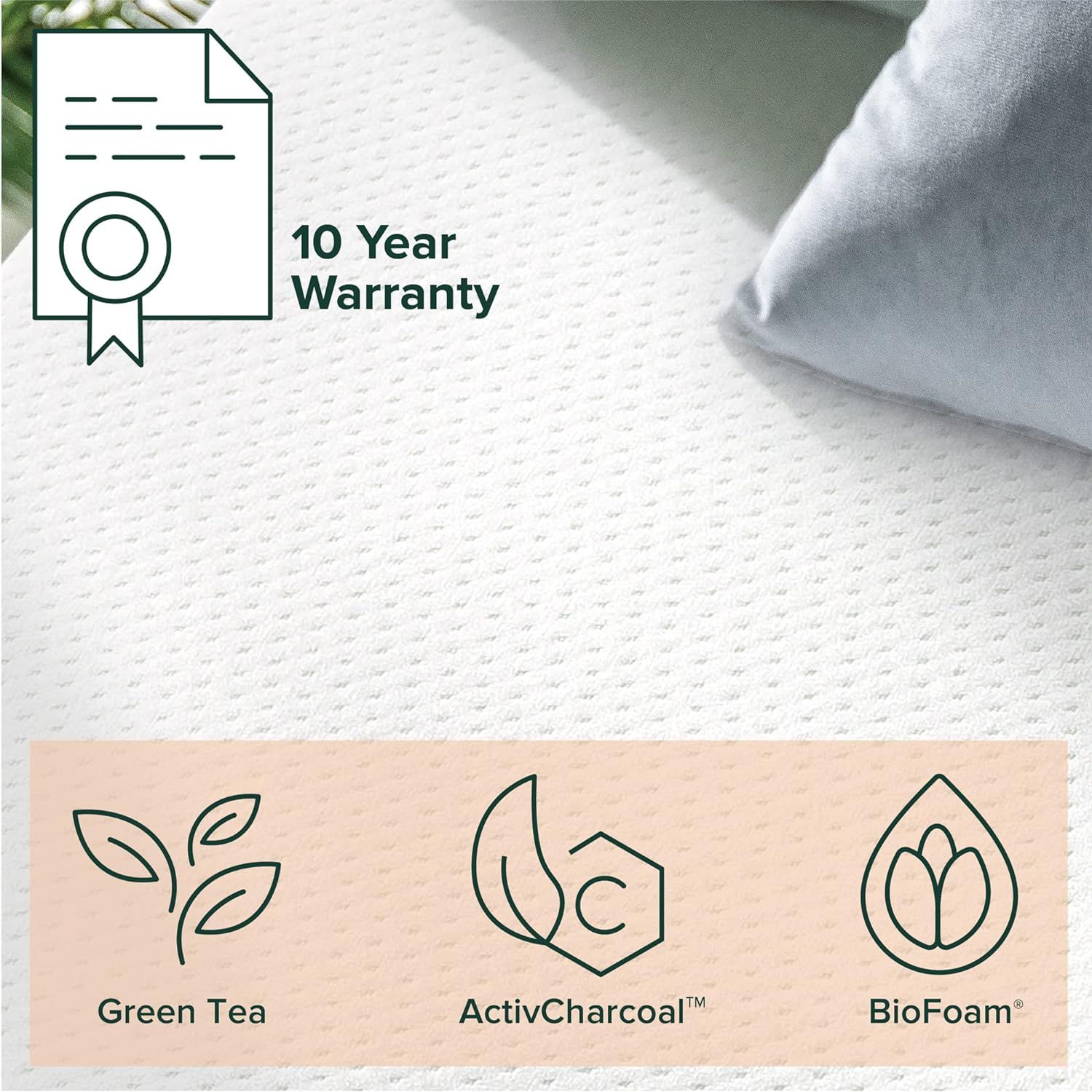 Zinus 6 Inch Green Tea Memory Foam Mattress / CertiPUR-US Certified / Bed-in-a-Box / Pressure Rel... | Amazon (US)