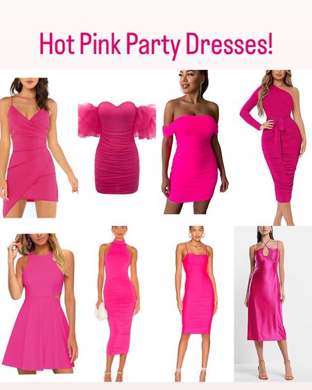 Hot pink party dresses! Club dress. Cocktail dress. Bachelorette party  

#LTKwedding #LTKSeasonal #LTKunder100