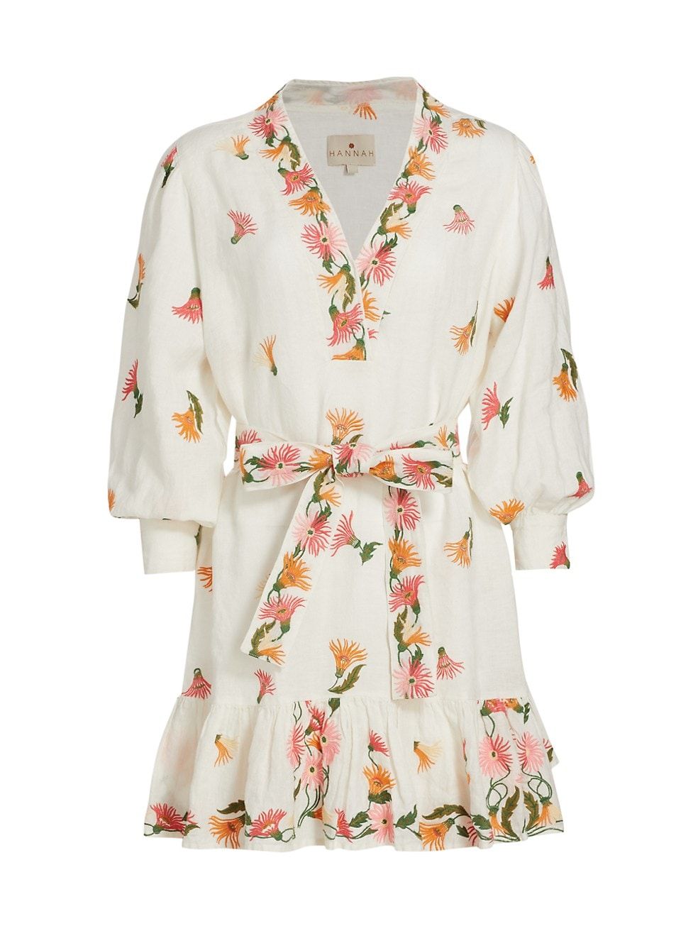 Hannah Artwear Amalia Floral-Embroidered Minidress | Saks Fifth Avenue