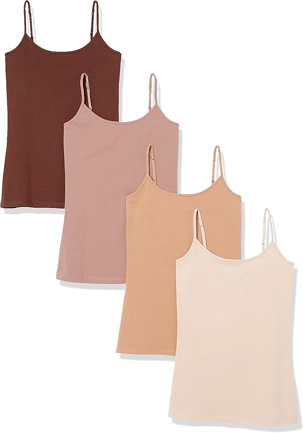 Amazon Essentials Women's Slim-Fit Camisole, Pack of 4 | Amazon (US)